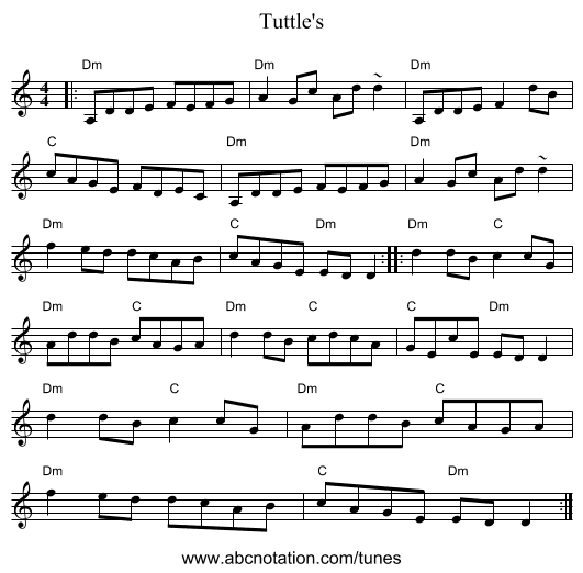 Tuttle's - staff notation