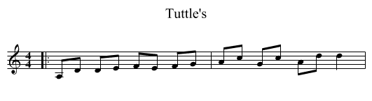 Tuttle's - staff notation