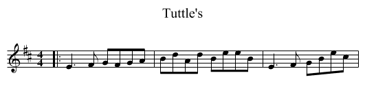 Tuttle's - staff notation