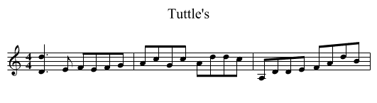 Tuttle's - staff notation