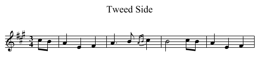 Tweed Side - staff notation