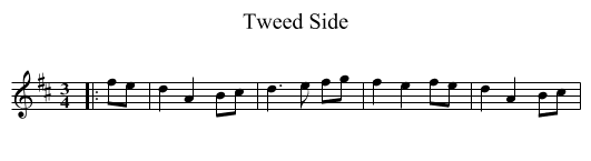 Tweed Side - staff notation