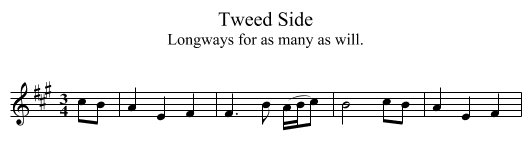Tweed Side - staff notation