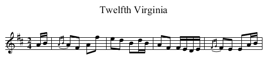 Twelfth Virginia - staff notation