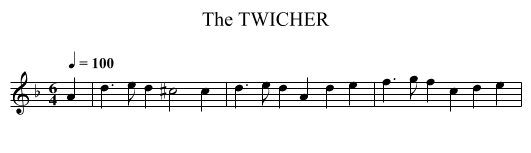 TWICHER, The - staff notation