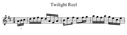 Twilight Reel - staff notation