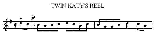 TWIN KATY'S REEL - staff notation