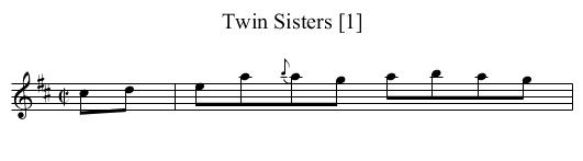 Twin Sisters [1] - staff notation