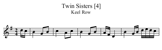 Twin Sisters [4] - staff notation