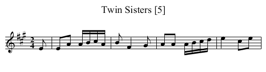 Twin Sisters [5] - staff notation