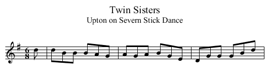 Twin Sisters - staff notation
