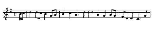 'Twis in the End of King James's Street - staff notation