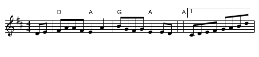 Twisted Spire - staff notation