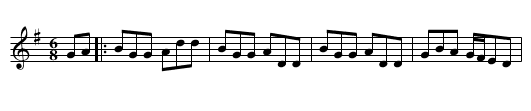 Two and Sixpenny Girl - staff notation