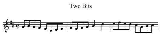 Two Bits - staff notation
