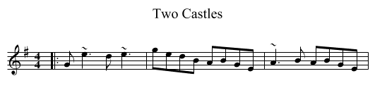 Two Castles - staff notation