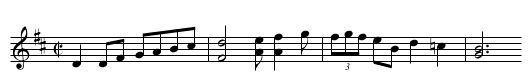 Two O'Clock [1] - staff notation