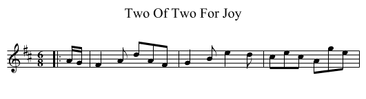 Two Of Two For Joy - staff notation