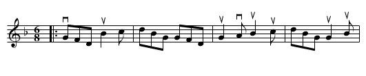 TWO PENNY JIG - staff notation