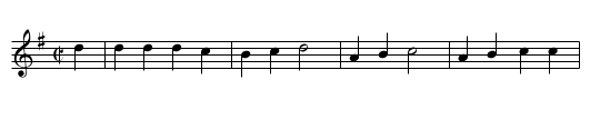 Two Pigeons - staff notation