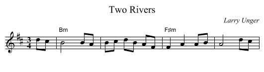 Two Rivers - staff notation