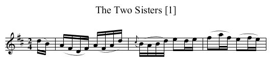 Two Sisters [1], The - staff notation