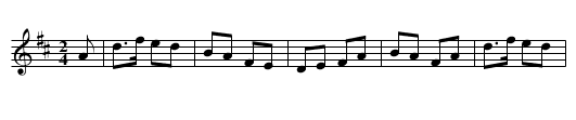 Two to the Bar Set - staff notation