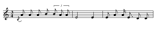 Two White Buffalo - staff notation