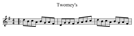 Twomey's - staff notation
