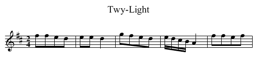 Twy-Light - staff notation