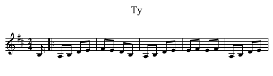 Ty - staff notation