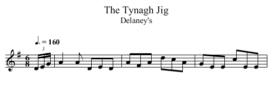 Tynagh Jig, The - staff notation