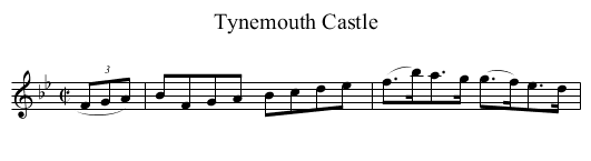 Tynemouth Castle - staff notation