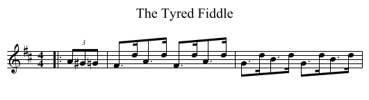Tyred Fiddle, The  - staff notation