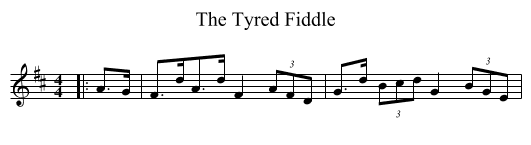 Tyred Fiddle, The  - staff notation