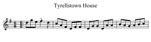 Tyrellstown House - staff notation