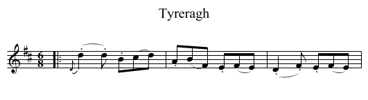 Tyreragh - staff notation