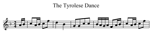 Tyrolese Dance, The - staff notation
