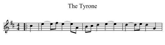 Tyrone, The  - staff notation