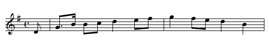 Tystbergavisan - staff notation