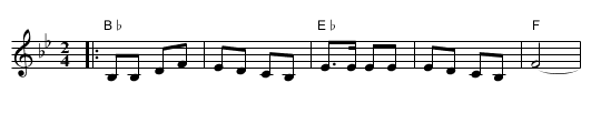 Tzena, Tzena [Bb] - staff notation