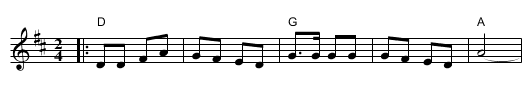 Tzena, Tzena [D] - staff notation