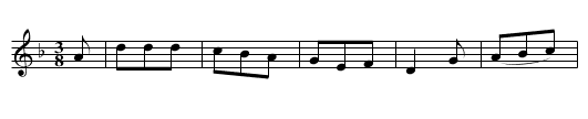 Uchelwydd, Yr - staff notation