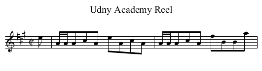 Udny Academy Reel - staff notation