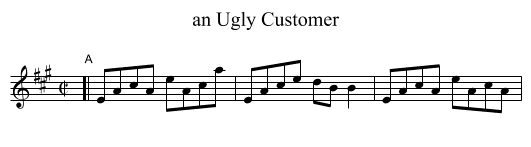 Ugly Customer, an  - staff notation