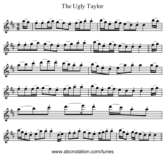 Ugly Taylor, The - staff notation