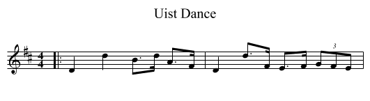 Uist Dance - staff notation