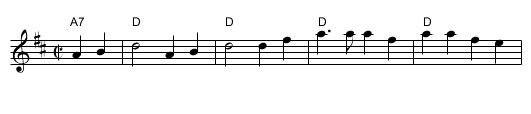 Uist Tramping Song - staff notation