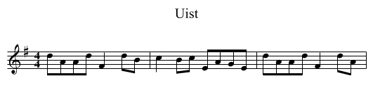 Uist - staff notation