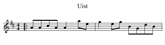 Uist - staff notation
